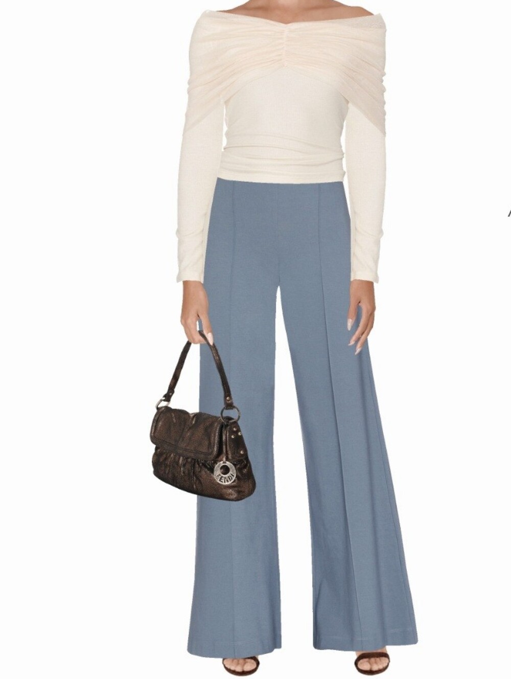 Ripley Rader Ponte Knit Wide Leg Pant Sea Blue Women's 3 Medium Comfort
